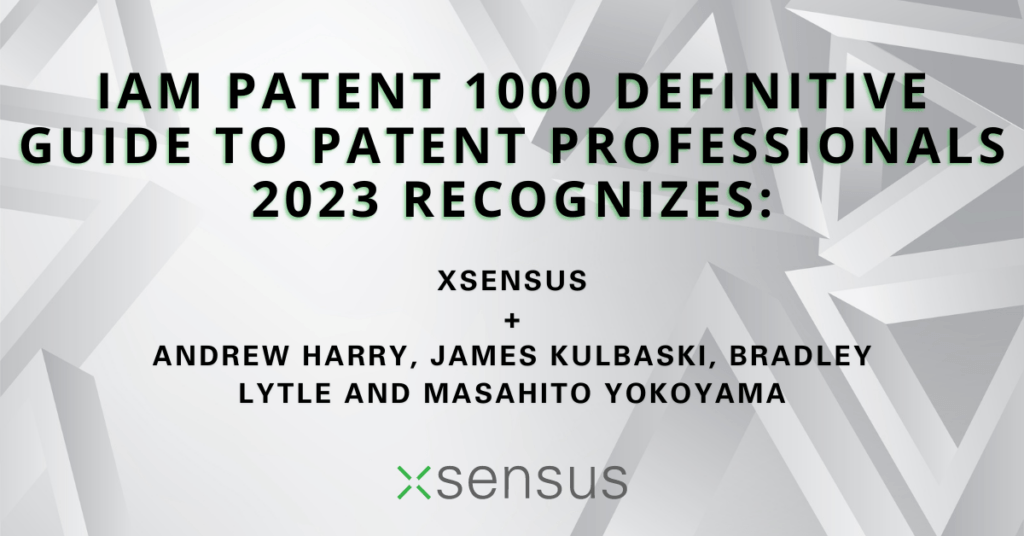 IAM Patent 1000 recognized IP law firm in DC metro area